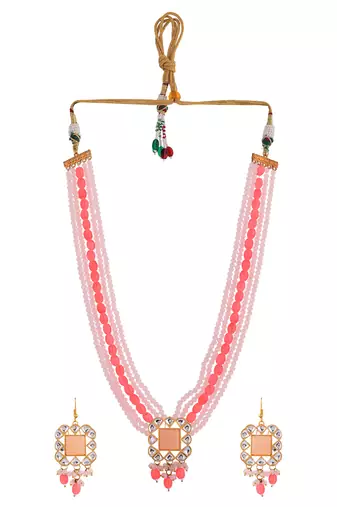 Long layered kundan jewellery set
