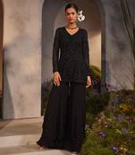 Black kurta and gharara set