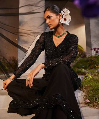 Black kurta and gharara set 2