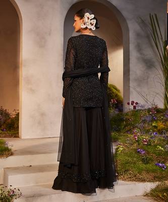 Black kurta and gharara set 3