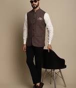 Mandarin collar waistcoat
