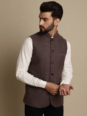 Mandarin collar waistcoat 4