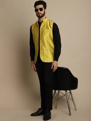 Mandarin collar waistcoat 1