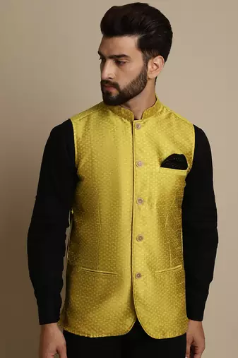 Mandarin collar waistcoat