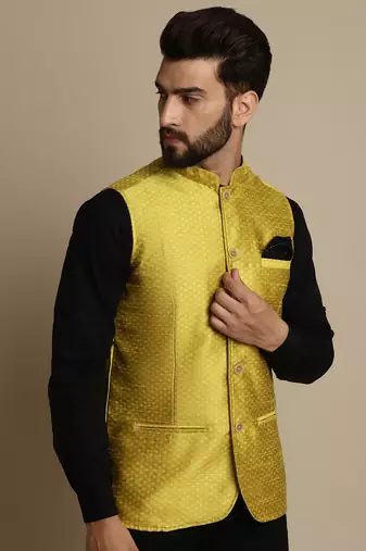 Mandarin collar waistcoat