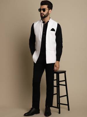 Mandarin collar waistcoat 1