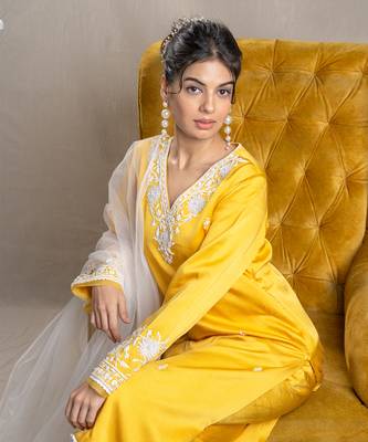 Yellow kurta set. 3