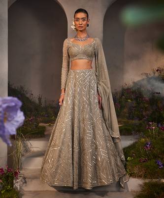 Lilian Silver Grey Lehenga Set 1