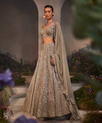 Lilian Silver Grey Lehenga Set 2