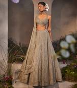Layla Silver Grey Lehenga Set