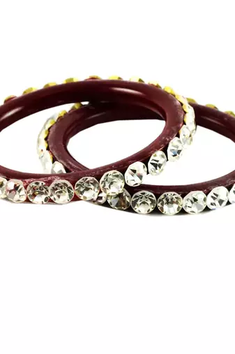 Extra Large Size Acrylic Bangle Color Maroon