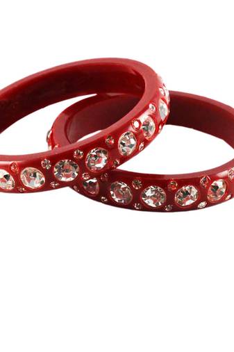 Extra Large Size Acrylic Bangle Color Red