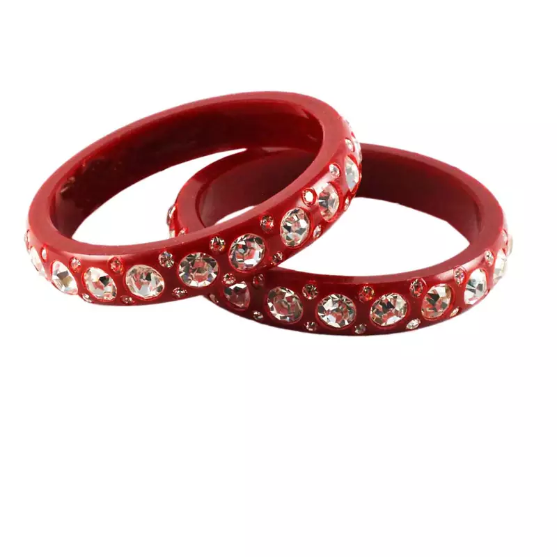 Extra Large Size Acrylic Bangle Color Red