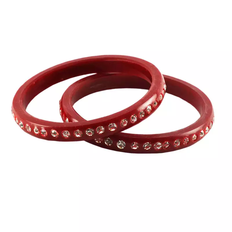 Extra Large Size Acrylic Bangle Color Red