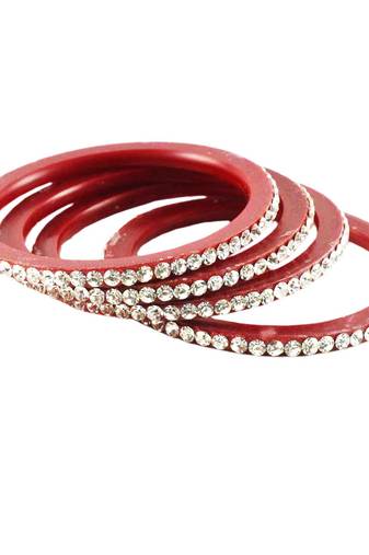 Extra Large Size Acrylic Bangle Color Red
