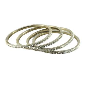 Extra Large Size Acrylic Bangle Color Silver 1