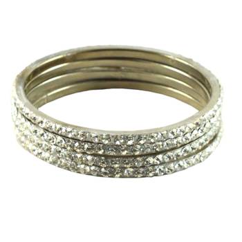 Extra Large Size Acrylic Bangle Color Silver 2
