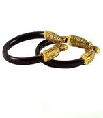 Extra Large Size Brass And Acrylic Bangle Color Maroon