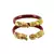Extra Large Size Brass And Acrylic Bangle Color Maroon