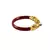 Extra Large Size Brass And Acrylic Bangle Color Maroon
