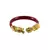 Extra Large Size Brass And Acrylic Bangle Color Maroon