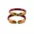 Extra Large Size Brass And Acrylic Bangle Color Maroon