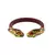 Extra Large Size Brass And Acrylic Bangle Color Maroon