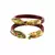 Extra Large Size Brass And Acrylic Bangle Color Maroon