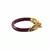 Extra Large Size Brass And Acrylic Bangle Color Maroon