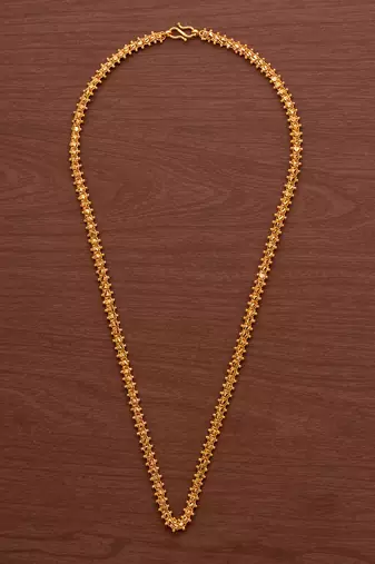 Golden Heartin balls chain MEDIUM length for men and women (Unisex) one gram gold
