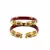 Extra Large Size Brass And Acrylic Bangle Color Maroon