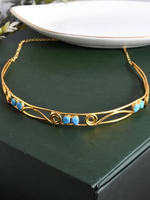 Gold plated western head band 1