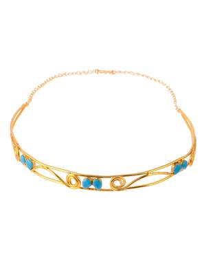 Gold plated western head band 3