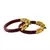 Extra Large Size Brass And Acrylic Bangle Color Maroon