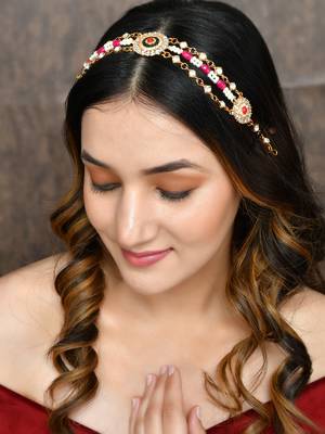 Traditional rajputi mehri hair jewellery 2