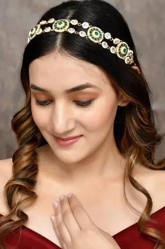 Traditional ethnic marwari mehri hair jewellery