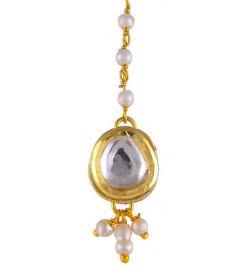 Gold plated kundan maangtika 3