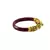 Extra Large Size Brass And Acrylic Bangle Color Maroon