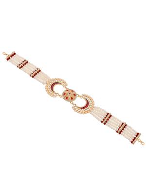 Ethnic pearl stone matha patti 4