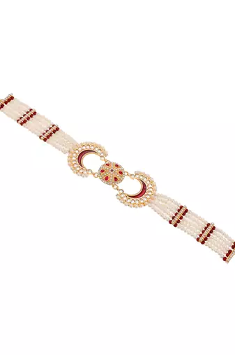 Ethnic pearl stone matha patti