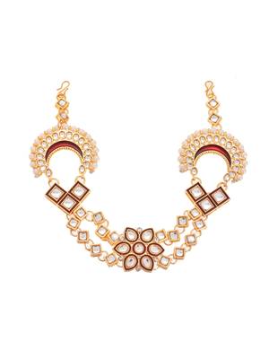 Traditional kundan floral wedding matha patti 3