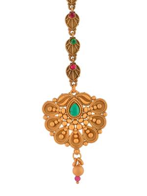 South indian gold plated maang tikka 3