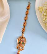 Gold plated maang tkka