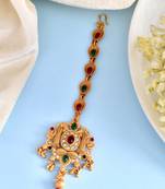 South indian multi stone maang tikka