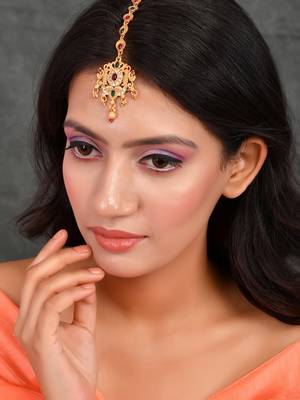 South indian multi stone maang tikka 2