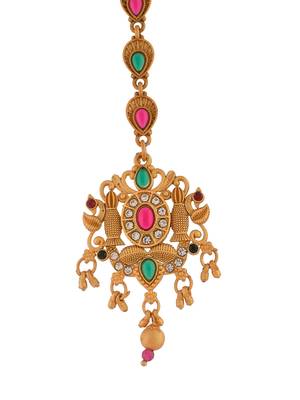South indian multi stone maang tikka 3
