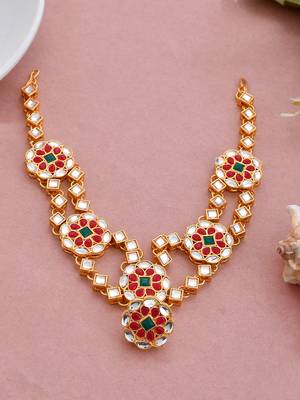 Kundan heavy bridal borla sheeshphool 1