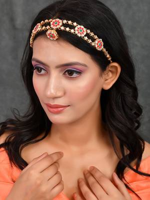 Kundan heavy bridal borla sheeshphool 2