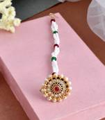 Gold plated pearl ethnic borla