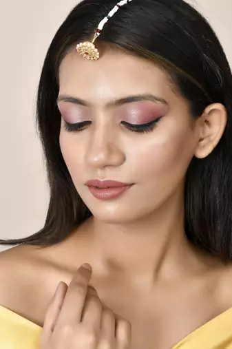Gold plated pearl ethnic borla